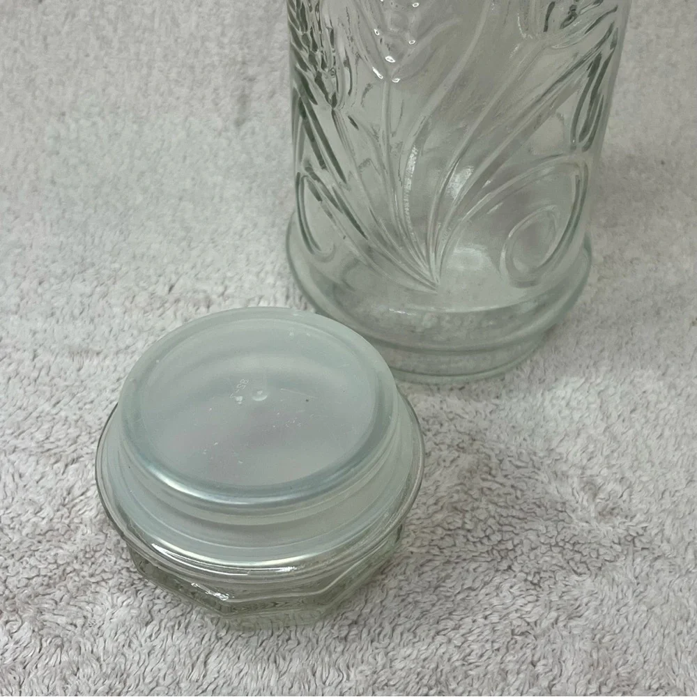 Vintage Mr Peanut Reusable Glass Jar 1982 VTG Retro 80s Kitchen Storage Collect